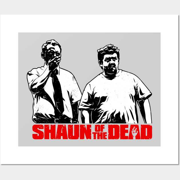 Shaun Of The Dead Distressed Stencil Style Wall Art by CultureClashClothing